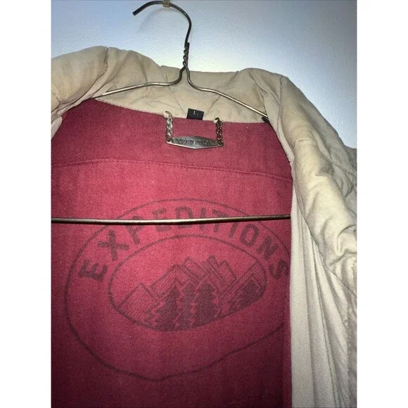 Expeditions Safari Vest Men's Large Tan Canvas Hunting Fleece Lined Vintage - Picture 5 of 7